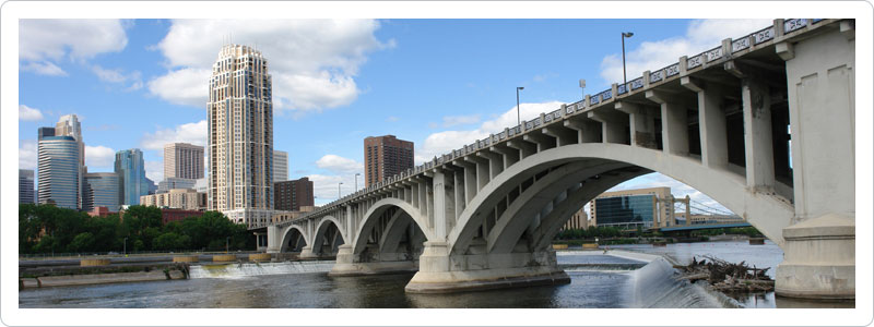 Bridge leading into a downtown community