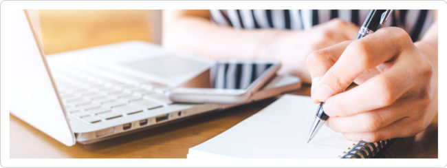 Woman researching and creating a timeline for an upcoming move | Berger Allied